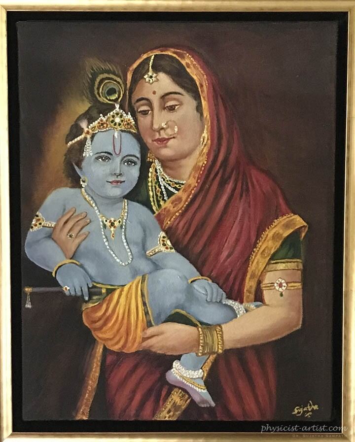 Baby Krishna with his mother Yashodha